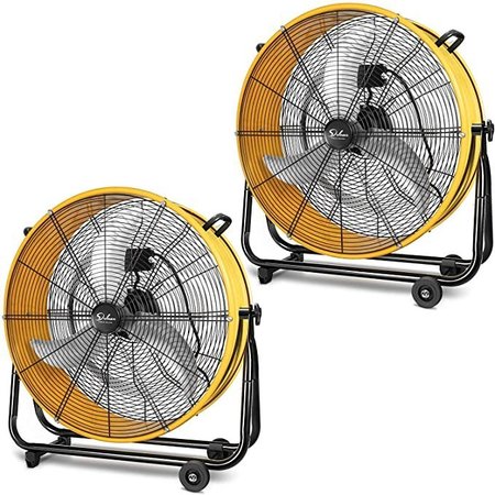 SIMPLE DELUXE 24 Inch Heavy Duty Metal Industrial Drum Fan HIFANXDRUM24X2